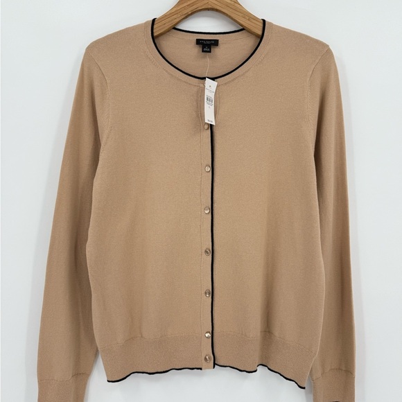 Ann Taylor Factory Contrast Trim Cotton Cardigan Size XL - Picture 9 of 10